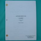 LAW & ORDER: SVU Script 1999 Meloni Hargitay Belzer