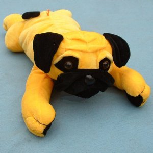 STUFFED BULLDOG Yellow 23" New