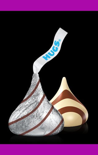 3 Bags HERSHEY'S HUGS Chocolate with White Creme 10.6oz. Each - New ...