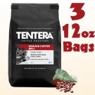 3 TENTERA BAGS Ground Coffee Bali Medium Dark Roast Citrus 12ozEach New & Sealed 3 TENTERA BAGS Ground Coffee Bali Medium Dark Roast Citrus 12ozEach New & Sealed