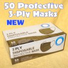 50 Adult Masks Disposable, Protective, Black, Mint Condition Sealed Box 50 Adult Masks Disposable, Protective, Black, Mint Condition Sealed Box