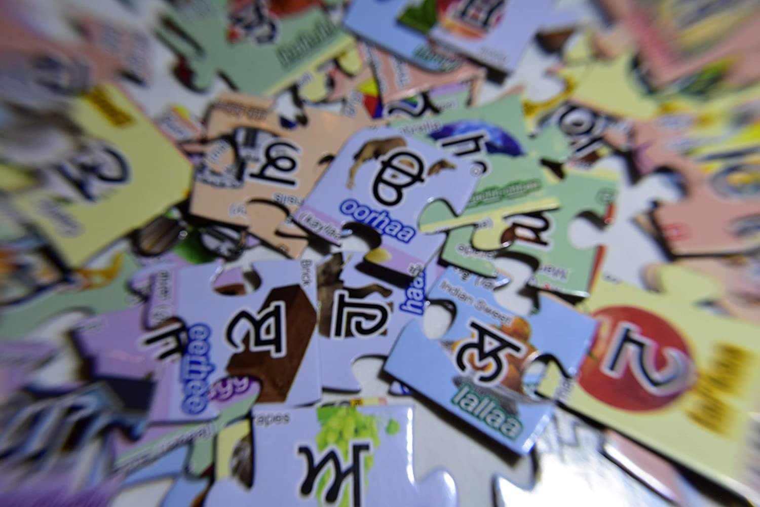 Punjabi Alphabet Set (2 items Jigsaw Puzzle, Fridge (Punjabi, English)