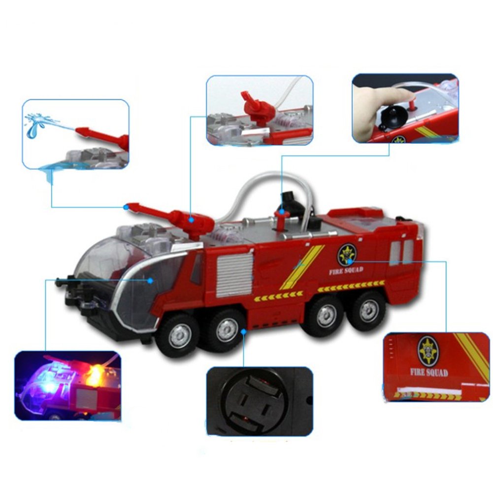 toy fire engine that sprays water