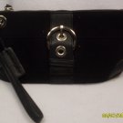 Suade black clutch