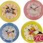 24 x Cartoon Wall Clocks - Winnie, Mickey, Snoopy, Hello Kitty