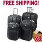 Pallet of 8 x 4pc Beverley Hills Polo Club Trolley Case