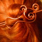 Handmade Copper Slide and Stick Hair Clip