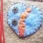 Heart's Flame Felted Wool Crossbody Hip Bag