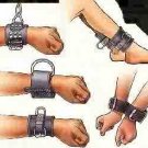 Buckled Fleece Lined Ankle Restraints Silver Studded