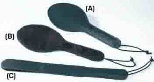 Slapper Big Grip Black Leather Paddle