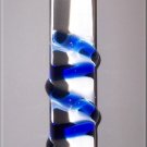 Twisty Wand - Blue Pyrex Glass Dildo