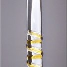Twisty Wand - Amber Pyrex Glass Dildo