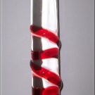 Twisty Wand - Red Pyrex Glass Dildo