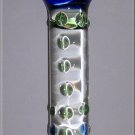 Nubby Chubby Head - Blue/Green Pyrex Glass Dildo
