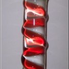 Swirly Chubby Head - Red Pyrex Glass Dildo