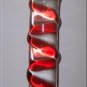Swirly Chubby Head - Red Pyrex Glass Dildo