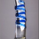 Contour Glass - Blue Pyrex Glass Dildo