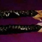 Patent Fingerless Lace-Up Gloves