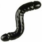 JR. Veined DBL Header - Bender, Black 12" Double Head Dildo
