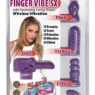 Finger Vibe 5x W/4 Cyber Silicone Sleeves Finger Vibrator - TO88086