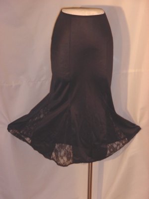Slip Viva La Difference Black lace Vintage Half Slip lace inserts. SLA