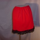 Mini slip vintage 1960s mini slip Red Black  (S L A)