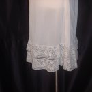 Phil Maid Lacy Nylon Vintage half slip white slip Large    (S L A)