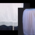 White Half Slip Junior Form slip Nylon Size 10 12 lace hem (S L A)