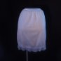 White Half Slip Junior Form slip Nylon Size 10 12 lace hem (S L A)