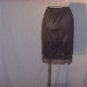 Vintage half slip Black slip with appliques  (S L A)
