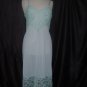 Blue Whole Slip Vintage Super Lace bodice lace hem Tall Full Slip Dress Bust 36 (S L A)