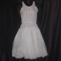 Short ballerina length full slip Vintage Slip dress flared Embroider Eyelet Lace (S L A)