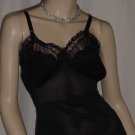 Black slip Shadowline vintage full slip whole slip dress No. 96