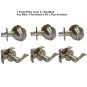 Combo Lockset: 3 Single Cylinder Deadbolt + 3 Entrance Reversible Lever Handle Door Lock