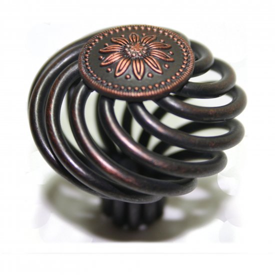 25 Knobs Birdcage Knob Oil Rubbed Bronze 11/2" Diameter 9872