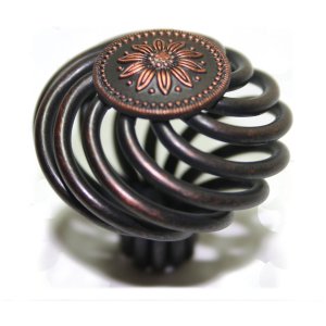 25 Cabinet Knobs Birdcage Knob Oil Rubbed Bronze 1-1/2" Diameter 9872