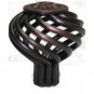 25 Cabinet Knobs Birdcage Knob Oil Rubbed Bronze 1-3/8" Diameter 9871