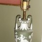 Sage Green & White Table Lamp Wedgwood Style