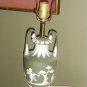 Sage Green & White Table Lamp Wedgwood Style