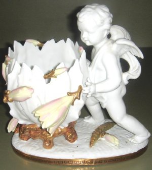 Outstanding Decorative Porcelain Figurine Cupid Objet d'art