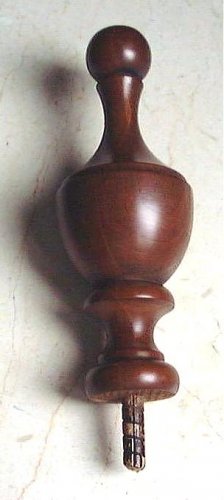 ELEGANTLY TURNED 7" WOODEN FINIAL