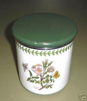 RARE PORTMIERION ENAMEL CANISTER, BOTANICAL GARDENS-ENGLAND