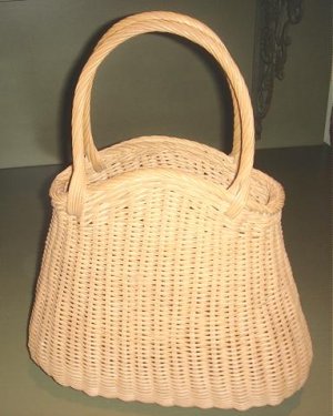 NEAT, UNUSUAL VINTAGE WICKER BASKET