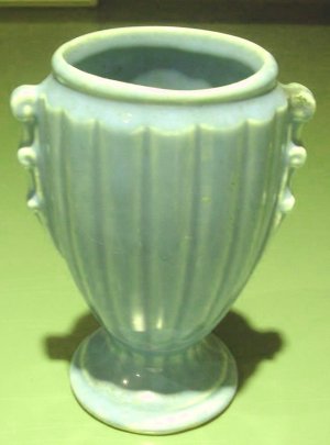 Teal Blue Pottery Pot or Vase Made by USA