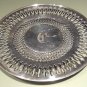 Vintage Silver Plated Round Pierced Tray C Monogram