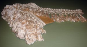 2 YDS 22" WONDERFUL OLD FRINGED TRIM, FRINGE, 5.5" WIDE