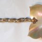 Unique Serving Spoon, Twisted Handle, MOP, Mother of Pearl Bowl