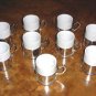 9 Demitasse Cups & Saucers Contemporary Silver Plate