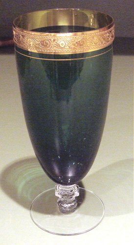 Rare Tiffin Goblet GOLD BRACELET Iced Tea Glass
