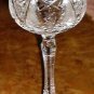 Exquisite Cut Glass Crystal Stem Tall WATER Goblet